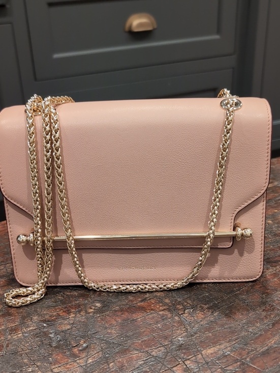 Strathberry Handbags - Strathberry Blush Pink Shoulder Bag with Gold Chain